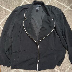 Sag Harbor Black Blazer with pink Accents